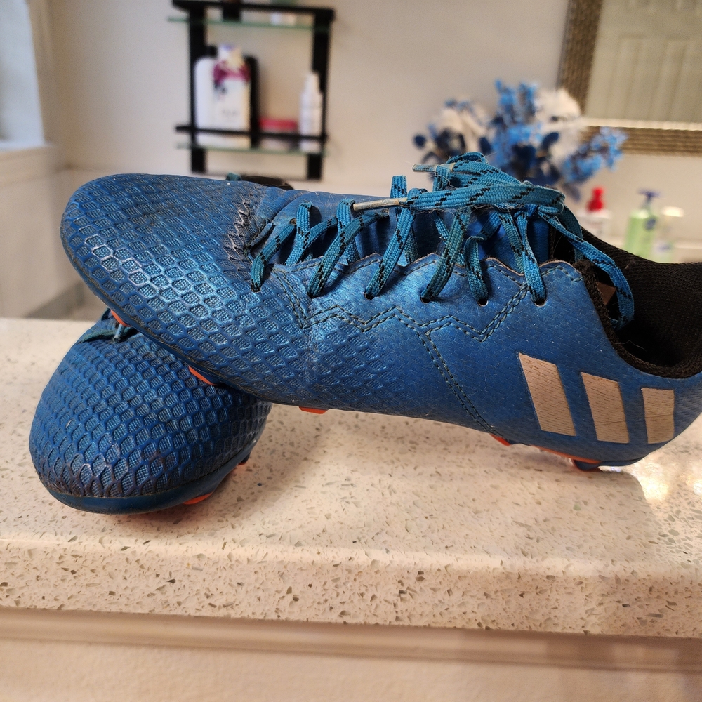 Adidas Kids Blue Soccer Shoes